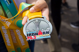 Моя первая половинка IRONMAN ASTANA 70.3 под номером 111!Строго не судите)